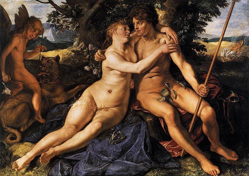 Hendrick Goltzius Venus and Adonis. oil painting image